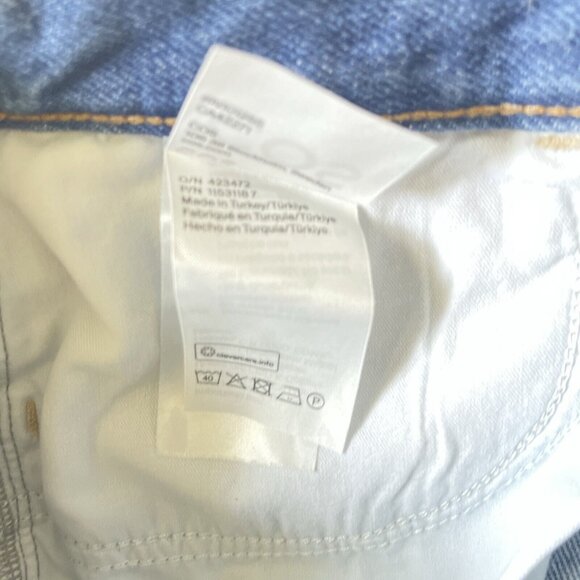 COS Womens Button-Front Denim Skirt Blue Size 14 Adjustable Waist Cotton - Picture 5 of 7